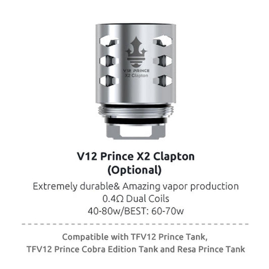 Smok V12 Prince X2 0.4 clapton coil - 3 pack